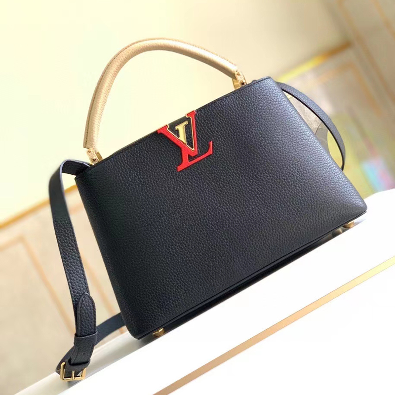 Louis Vuitton CAPUCINES MM  Handbag M56409 Black